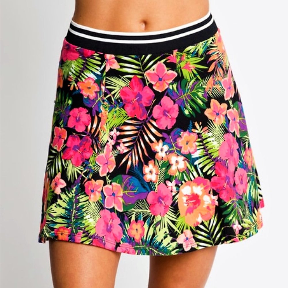 Multi-Color Floral Print Mini Skirt Sizes S M L